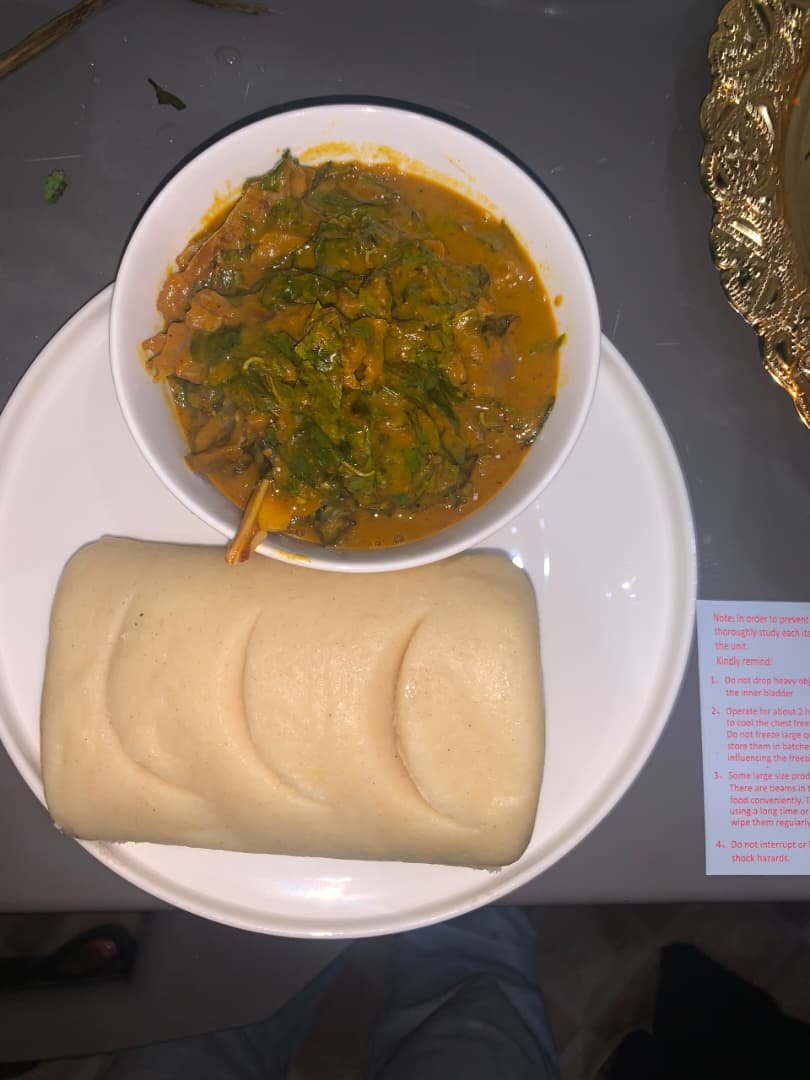 Oha soup and semo